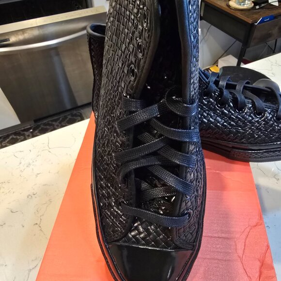 CONVERSE Chuck 70 Woven Leather A14450C 2025 RARE Black Men's High Top Size 10 - Picture 3 of 16